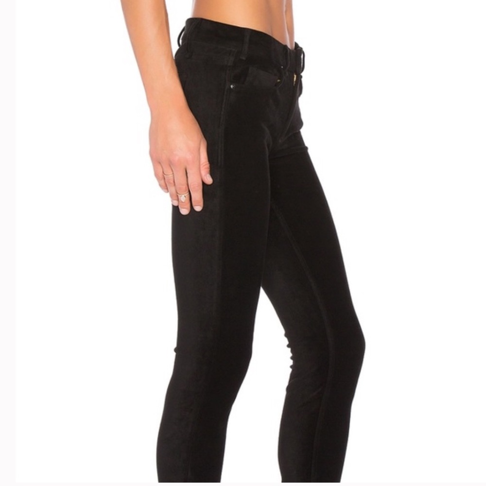 McGuire Jeans Newton Skinny Pants Black Faux Suede